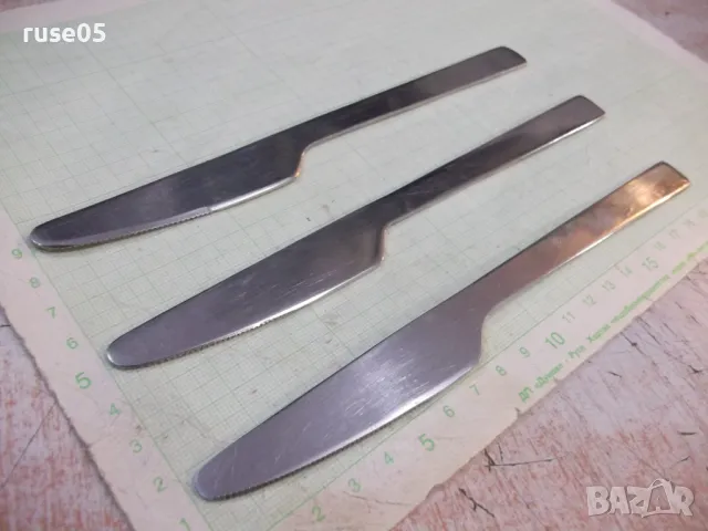 Лот от 3 бр. сервизни ножа, снимка 3 - Прибори за хранене, готвене и сервиране - 48803681