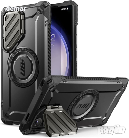 Калъф SUPCASE UB Mag XT за Samsung Galaxy S24 Ultra (2024 г.) с вградена стойка (черен), снимка 1 - Калъфи, кейсове - 44747069