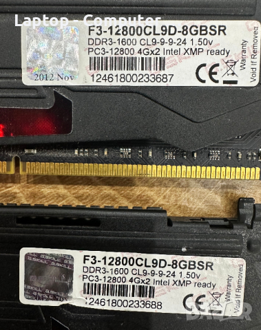 Геймърски рам памети G.Skill Sniper 2x4GB 8GB DDR3 1600MHz, снимка 3 - RAM памет - 44641973