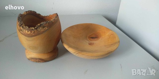 Дървена чашка с чинийка за декорация, снимка 5 - Декорация за дома - 42269450