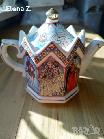 Витидж колекционерски чайник Sadler Кралица Елизабет I, снимка 4 - Колекции - 52411633
