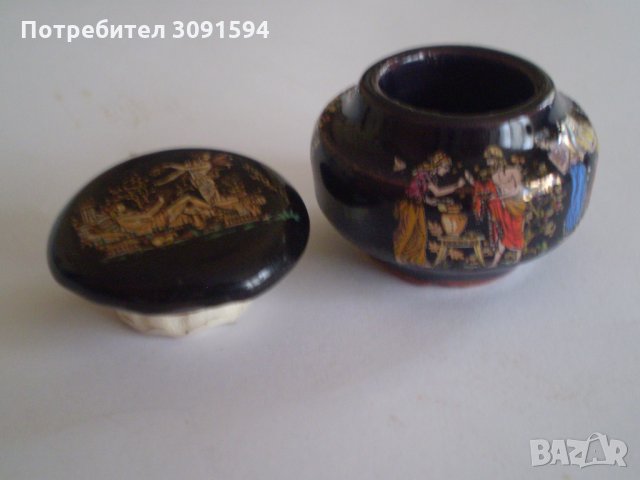 Кутия бурканче за крем мехлем керамика        , снимка 4 - Антикварни и старинни предмети - 35517574