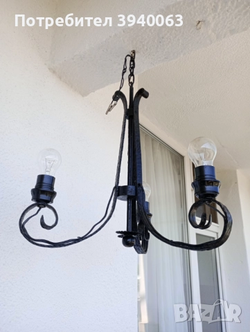 Стар полюлей от ковано желязо троен колекция, снимка 12 - Антикварни и старинни предмети - 50646181