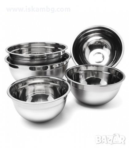 МЕТАЛНИ КУПИ ЗА РАЗБЪРКВАНЕ СЪС СИЛИКОНОВО ДЪНО - код  3155, снимка 12 - Съдове за готвене - 33889188