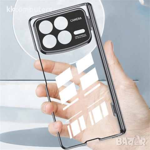 Прозрачен калъф GKK за Xiaomi Mix Fold 4 5G с Магнитна защита за пантата - PC+Стъкло, Стойка, Вкл. П, снимка 4 - Калъфи, кейсове - 53314920