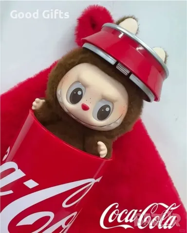 Labubu Coca Cola плюшена играчка Лабубу 17см, снимка 7 - Плюшени играчки - 49900491