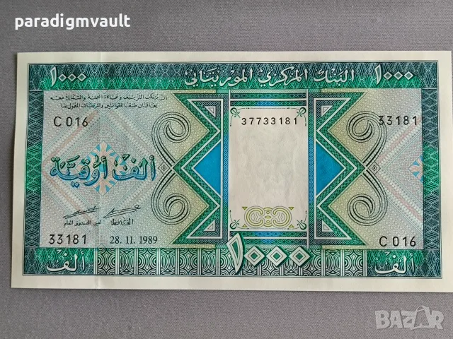 Банкнота - Мавритания - 1000 угия UNC | 1989г.