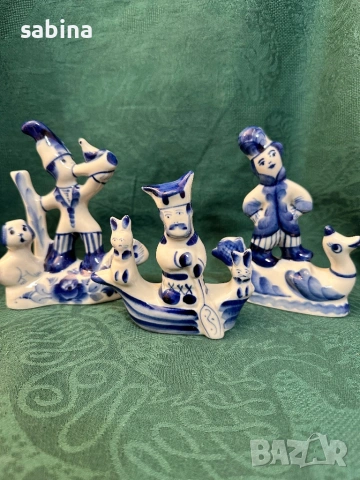 Руски фигурки/статуетки Гжел/Гжель, снимка 2 - Колекции - 52253793