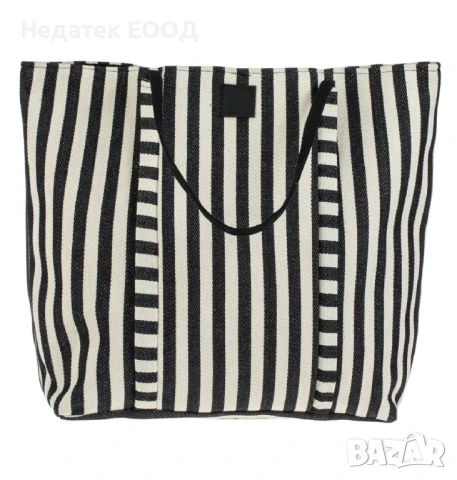 Плажна чанта в екрю, 54x14x42 см., снимка 2 - Чанти - 50655194