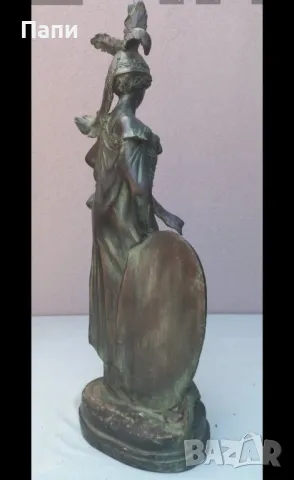 Бронзова скулптура на богинята "Белона", снимка 2 - Антикварни и старинни предмети - 48021731