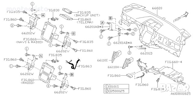 Арматурно табло Subaru Outback BT (2019-2023г.) 66040AN00A / десен airbag, снимка 12 - Части - 42432119