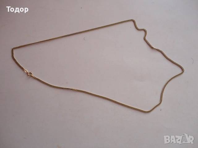 Позлатено колие верижка  Gold Double FBM, снимка 2 - Колиета, медальони, синджири - 53051049