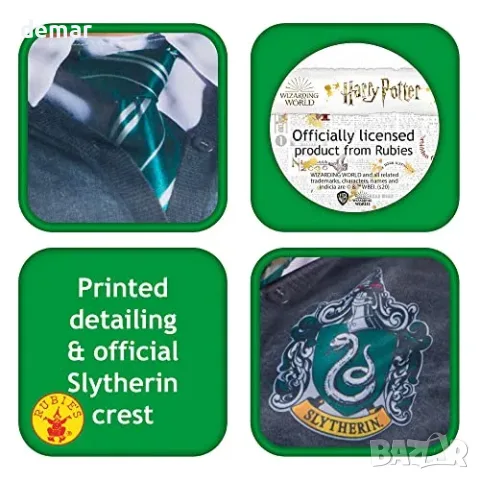 Костюм Rubies Harry Potter Slytherin за възрастни, пола и горнище, NS/Medium, снимка 3 - Други стоки за дома - 56228554