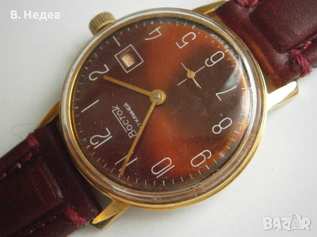 WOSTOK cal. 2605, 17 jewels, Au 10, made in USSR – малки секунди + дата! ТОП!, снимка 3 - Мъжки - 38680017