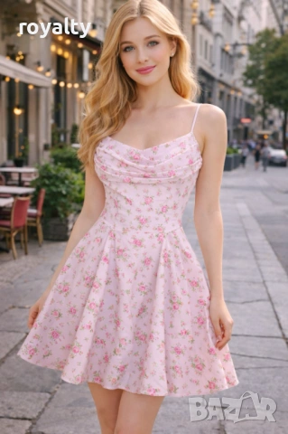 Нова Стилна Лятна Дамска Рокля Различни Цветове 