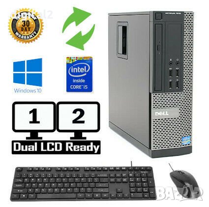 Компютър Dell OptiPlex 3020 , Intel Core i3 4460  (3.2) GHZ , 8GB , 500GBHDD като нови , снимка 2 - Работни компютри - 32031895