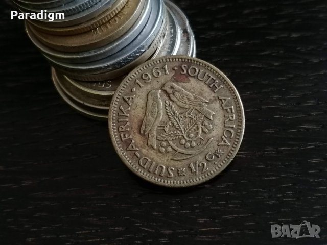 Монета - Южна Африка - 1/2 (половин) цент | 1961г., снимка 2 - Нумизматика и бонистика - 30707120