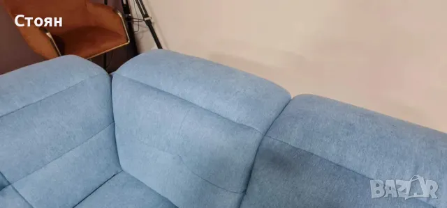 ПРОМОЦИЯ!!! Син ъглов диван от плат "DANA", снимка 7 - Дивани и мека мебел - 48633016