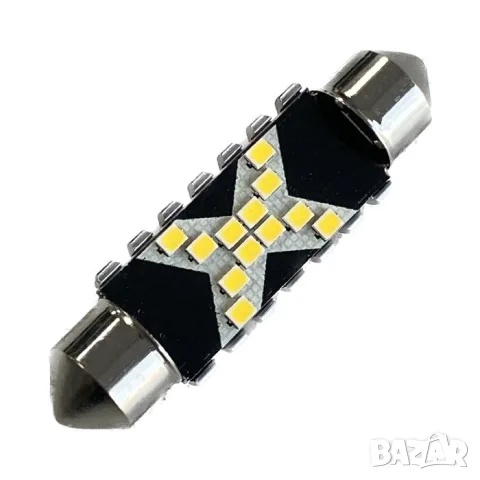 LED крушки софитни 41mm 12-24V 2 броя