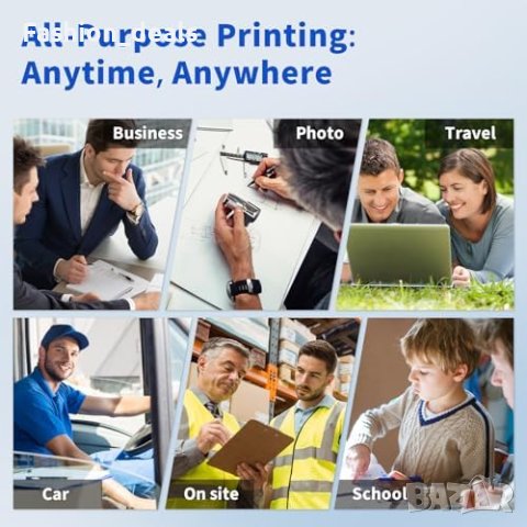 Нов JADENS Безжичен Термопринтер A4 - Съвместим с iOS, Android и Лаптоп, снимка 2 - Друга електроника - 42746409