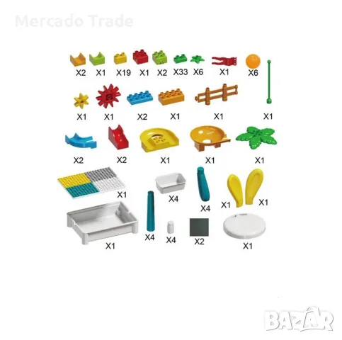 Детска масичка Mercado Trade, Конструктор, Със столче за деца, снимка 2 - Конструктори - 48383225