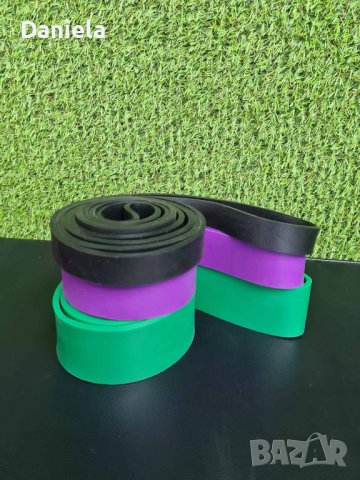 ЛАСТИЦИ ЗА ФИТНЕС TRAINING 21, 32 и 45 мм черен, лилав, зален, снимка 6 - Фитнес уреди - 44309886