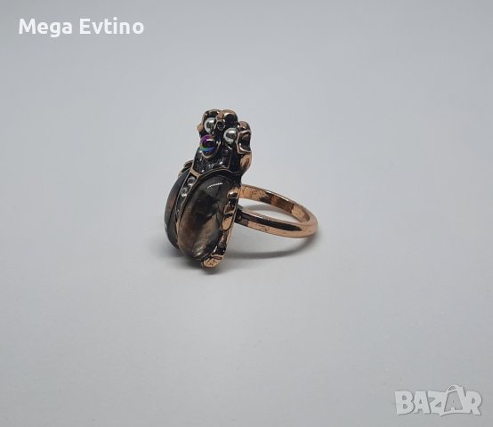 Нов пръстен със скарабей , снимка 2 - Пръстени - 40300227