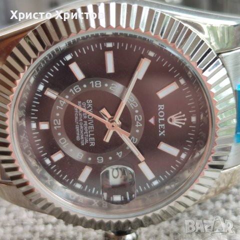 Мъжки луксозен часовник Rolex Sky-Diveller Oyster Perpetual 3 цвята , снимка 15 - Мъжки - 37047651