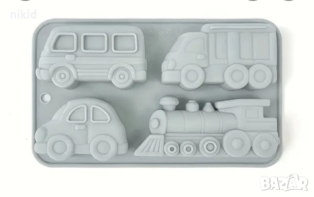 Автомобил кола Автобус Камион Влак дълбоки силиконов молд форма фондан шоколад гипс сапун декор