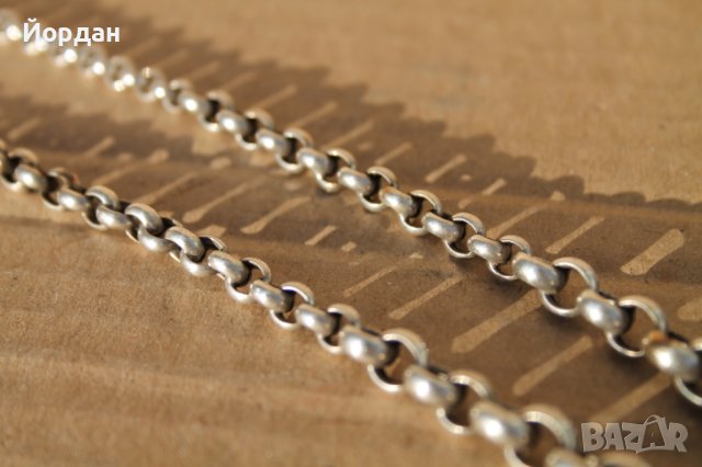 Сребърен синджир , снимка 3 - Колиета, медальони, синджири - 44497426