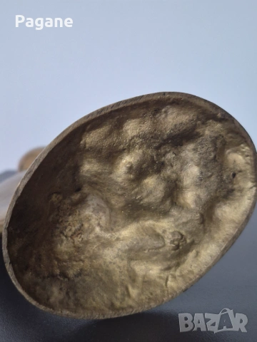 Ретро месингова статуетка „Делфин с топка“ – 18,5 см., снимка 5 - Антикварни и старинни предмети - 53294517