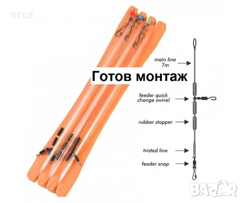 Готови монтажи за фидер Filex Feeder Helicopter Rig 3 броя, снимка 2 - Такъми - 52333922