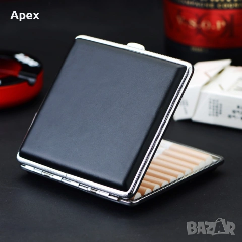 Луксозна Кожена Табакера за Цигари 80мм 100мм Слим. Стилни Табакери за Slim Цигари.Tabakera.Tabakeri, снимка 4 - Табакери - 54010129