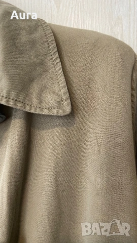 Zara trench coat olive green , снимка 5 - Палта, манта - 54259378
