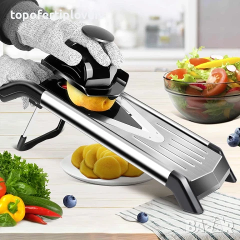Ръчно ренде за зеленчуци MASTERTOP Mandolin Vegetable Cutter, снимка 5 - Кухненски роботи - 50697133