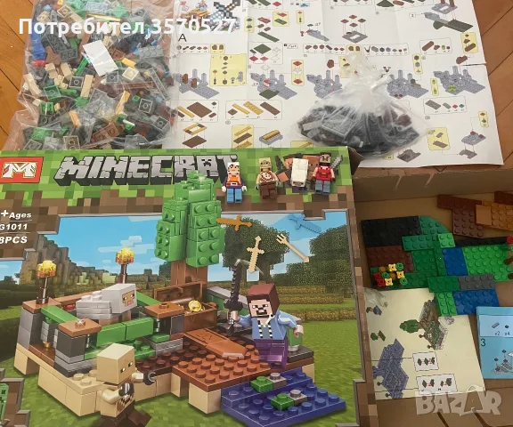 Голям лот Конструктори: LEGO Ninjago (неотварян), LEGO Super Mario и Minecraft микс
