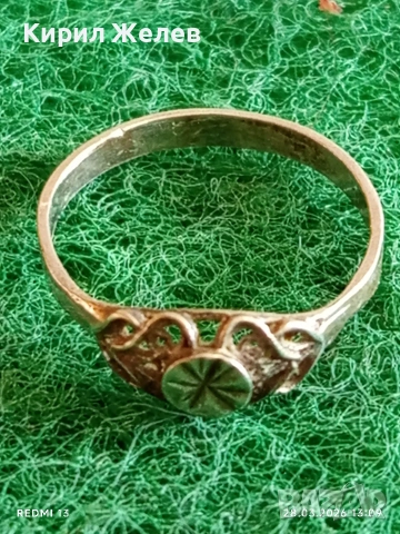 Ажурен сребърен пръстен винтидж стил майсторска изработка 52992, снимка 4 - Пръстени - 54005549