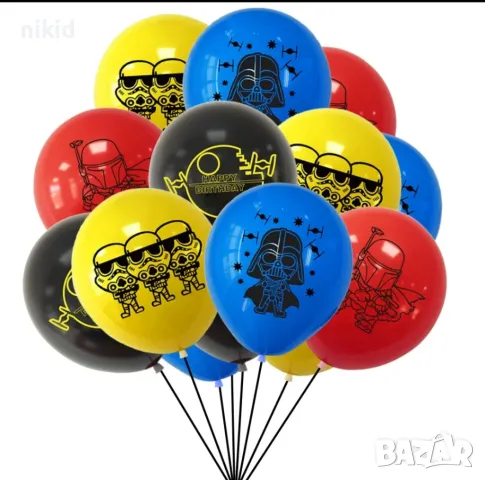 Междузвездни войни Йода Yoda Star Wars Обикновен надуваем латекс латексов балон парти хелий, снимка 3 - Други - 41607938