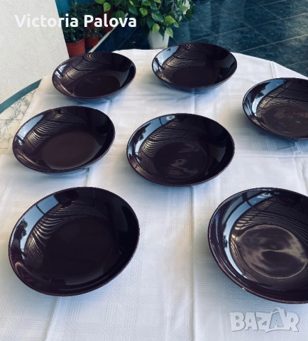 Керамични чинии с цветно остъклено покритие, снимка 11 - Чинии - 51507837