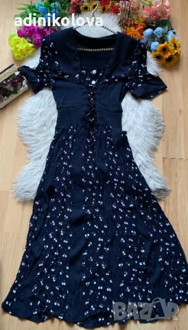 Миди рокля на цветя, снимка 1