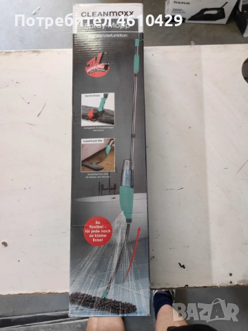 Спрей моп CLEANmaxx със сменяема кърпа и телескопична дръжка – чист под без кофа и без навеждане, снимка 5 - Мопове, кофи, четки и метли - 52904255