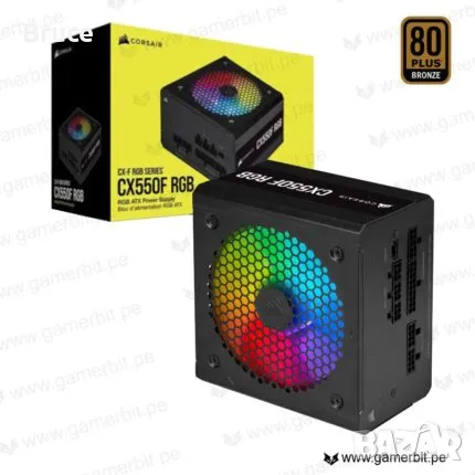 Мoдулно захранване Corsair CX550F RGB 550W ATX 2.4, EPS12V 2.92, снимка 1 - Захранвания и кутии - 47918024