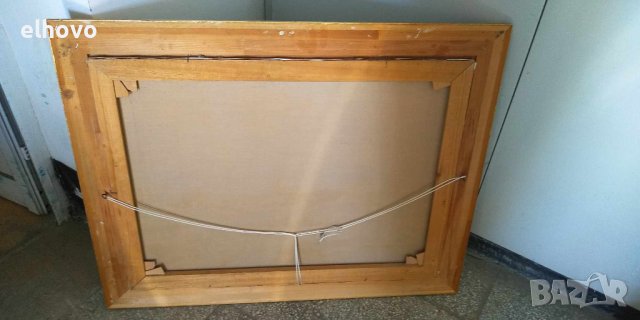 Картина в дървена рамка 94х74 Селски пейзаж, снимка 3 - Картини - 42916090