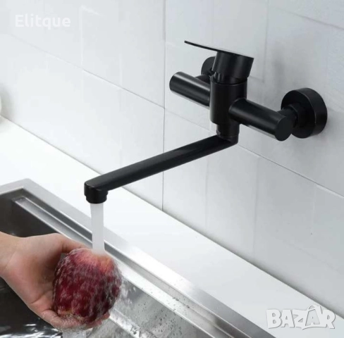 Въртящ се на  360°  кухненски стенен  кран , смесител  с един лост, снимка 6 - Други стоки за дома - 52854028