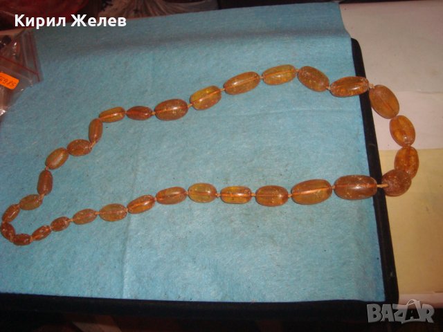 СТАРА РУСКА КЕХЛИБАРЕНА ОГЪРЛИЦА 100% НАТУРАЛЕН БАЛТИЙСКИ КЕХЛИБАР БАРАБАННО СТРУГОВАН УНИКАТ 26985, снимка 9 - Антикварни и старинни предмети - 35053804