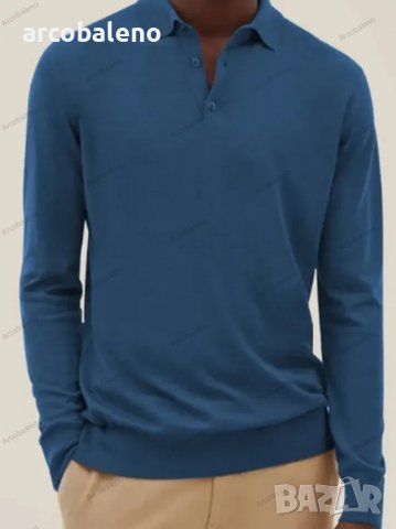 Мъжка едноцветна блуза с дълъг ръкав, 10цвята, снимка 11 - Блузи - 39608951