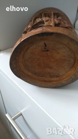 Ръчно изработена саксия от китайски бамбук, снимка 6 - Антикварни и старинни предмети - 37767691