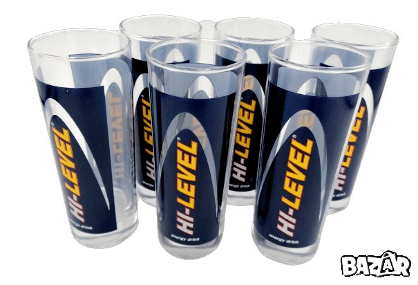 Стъклени чаши LONG DRINK 6 броя, внос от Словения