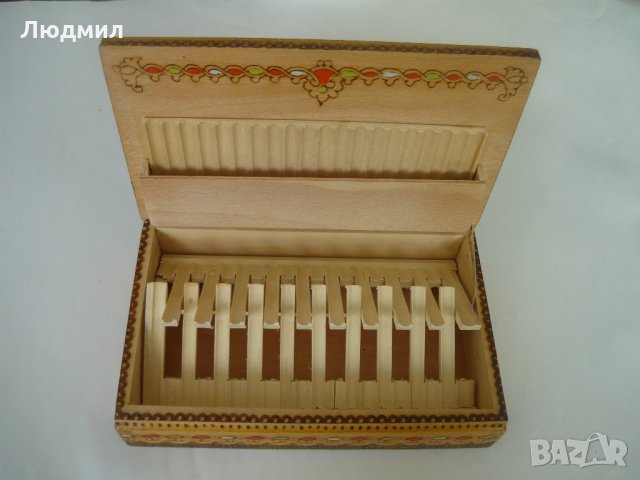 Дървени пирографирани настолни табакери - кутии, снимка 2 - Декорация за дома - 34107181