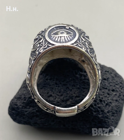 Масивен Сребърен пръстен, снимка 11 - Пръстени - 54117466